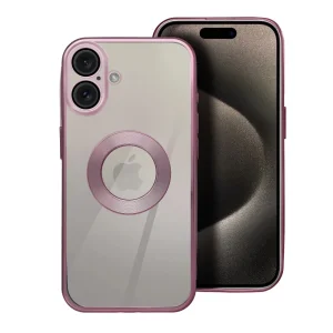 Силиконов калъф Glam за iPhone 16, Розов