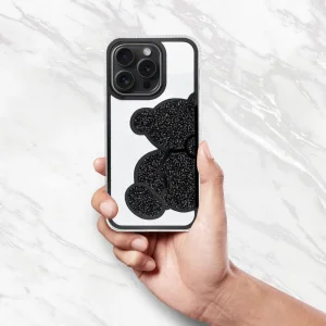 Удароустойчив калъф Teddy Bear за iPhone 16 Pro Max, Черен 3