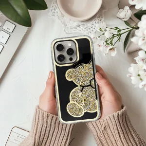 Shockproof case Teddy Bear for iPhone 16 Pro, Gold 4