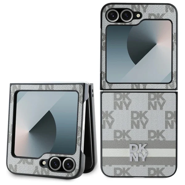 Калъф DKNY за Samsung Galaxy Z Flip 6, PU Leather Checkered Pattern and Stripe Case, DKHCZF6PCPTSSE 1