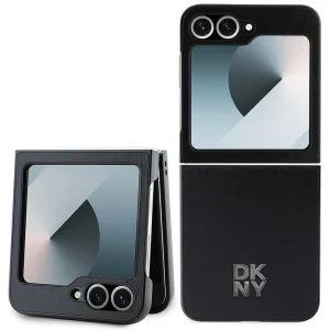 Калъф DKNY за Samsung Galaxy Z Flip 6, PU Leather Stack Logo Case, DKHCZF6PSMCSLK