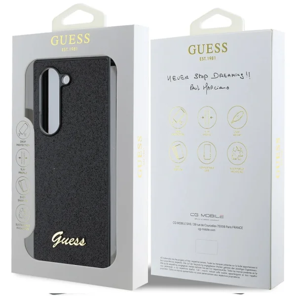 Калъф GUESS за Samsung Galaxy Z Fold 6, GUHCZFD6HGGSHK, Glitter Flakes Metal Logo Case 6