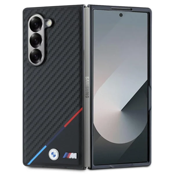 Калъф BMW за Samsung Galaxy Z Fold 6, M PU Carbon Tricolor Stripe MagSafe, BMHMZFD623PUDTK 1