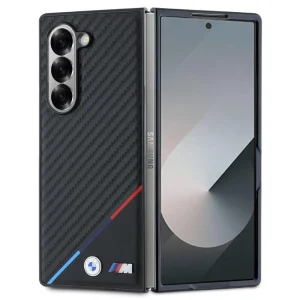 Калъф BMW за Samsung Galaxy Z Fold 6, M PU Carbon Tricolor Stripe MagSafe, BMHMZFD623PUDTK