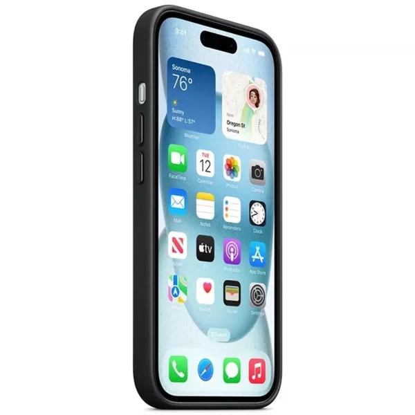 Калъф Apple FineWoven Case with MagSafe за iPhone 15, MT393ZM / A, Черен 3