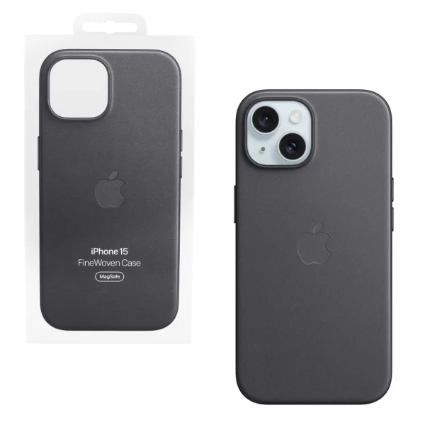 Калъф Apple FineWoven Case with MagSafe за iPhone 15, MT393ZM / A, Черен 4