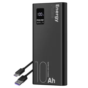 Универсална външна батерия OBAL-ME EnergyPulse 10000mAh 22.5W, Черен