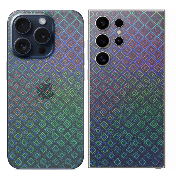 Custom Cut Phone Skin Protector (Back), Laser Grid 1