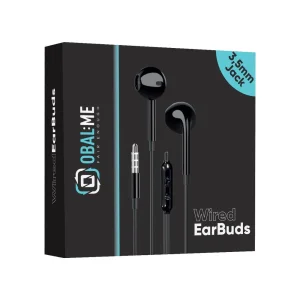 Слушалки с микрофон OBAL-ME Wired Earphones 3.5mm Jack, Черен 3