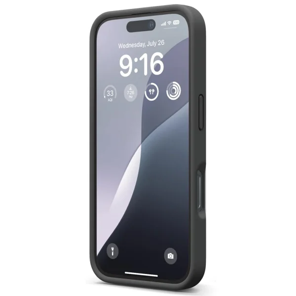 Silicone case Matte for iPhone 16 Plus, Black 2