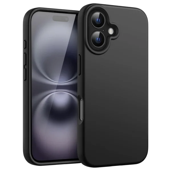 Silicone case Matte for iPhone 16 Plus, Black 1