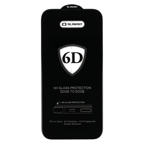 Стъклен протектор Veason 6D Pro Full Glue за iPhone 12 Mini, Черен 3