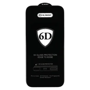 Стъклен протектор Veason 6D Pro Full Glue за iPhone 12 Mini, Черен 3