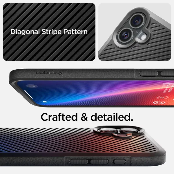 Spigen Core Armor Shock-Resistant Case for iPhone 16, ACS08220, Matte, Black 3