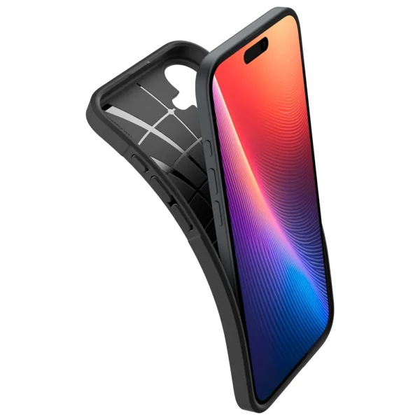 Spigen Core Armor Shock-Resistant Case for iPhone 16, ACS08220, Matte, Black 2