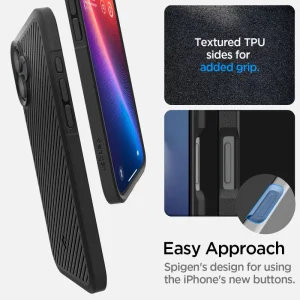 Spigen Core Armor Shock-Resistant Case for iPhone 16, ACS08220, Matte, Black 5