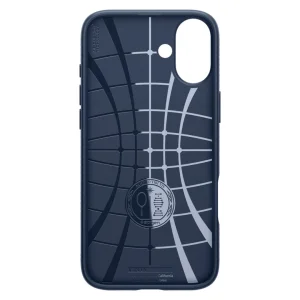 Spigen Liquid Air Shockproof Case for iPhone 16, ACS08195, Matte, Dark Blue 3