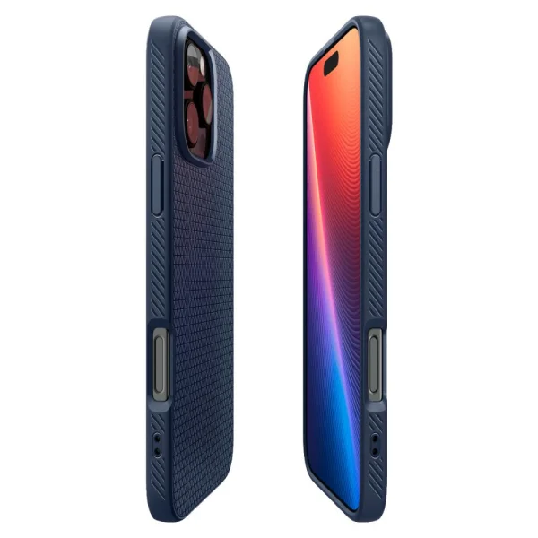 Shockproof Case Spigen Liquid Air for iPhone 16 Pro, ACS08118, Matte, Dark Blue 5