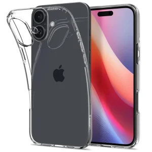 Силиконов калъф Spigen Liquid Crystal за iPhone 16 Plus, ACS08064, Прозрачен