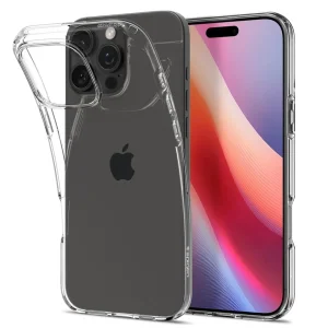 Силиконов калъф Spigen Liquid Crystal за iPhone 16 Pro Max, ACS07984, Прозрачен