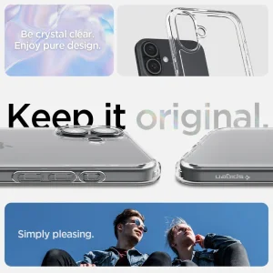 Shockproof case Spigen Ultra Hybrid for iPhone 16, ACS08197, Transparent 5