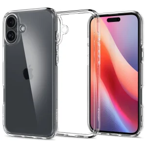 Shockproof case Spigen Ultra Hybrid for iPhone 16, ACS08197, Transparent