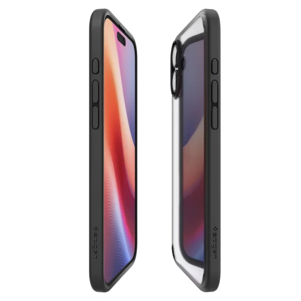 Spigen Ultra Hybrid Shockproof Case for iPhone 16, ACS08201, Matte, Black 6