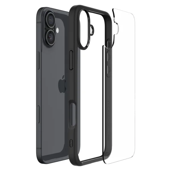 Spigen Ultra Hybrid Shockproof Case for iPhone 16, ACS08201, Matte, Black 2
