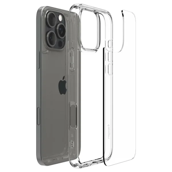 Spigen Ultra Hybrid Shock-Resistant Case for iPhone 16 Pro, ACS08121, Transparent 2