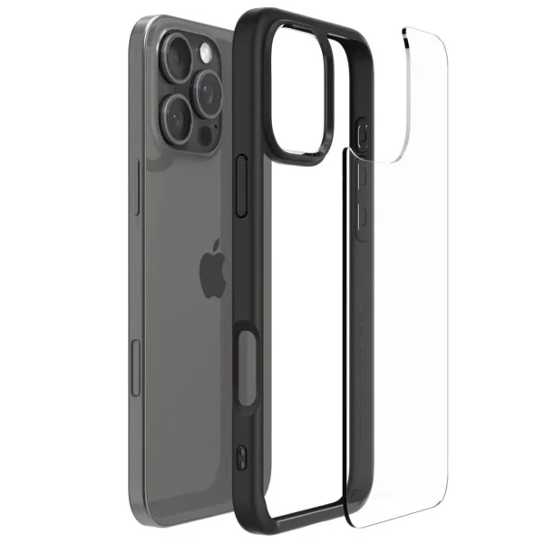 Shockproof case Spigen Ultra Hybrid for iPhone 16 Pro, ACS08125, Matte, Black 4
