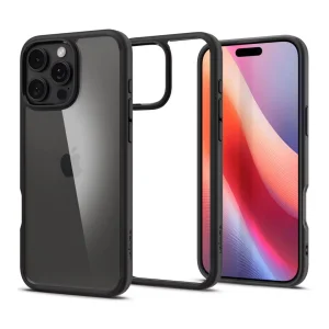 Shockproof case Spigen Ultra Hybrid for iPhone 16 Pro, ACS08125, Matte, Black 5