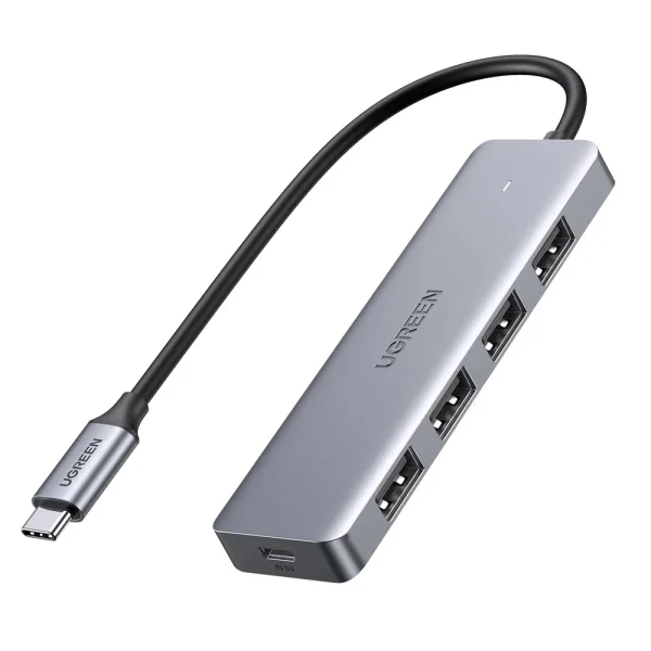USB Hub UGREEN CM219 4xUSB-A 3.0 1xUSB-C Input USB-C, Silver 2