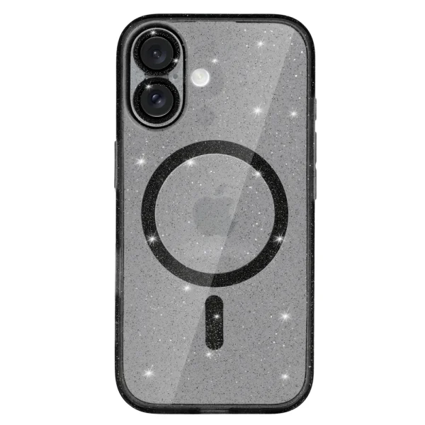 Shockproof Case Glitter MagSF for iPhone 16 Plus, Black 1