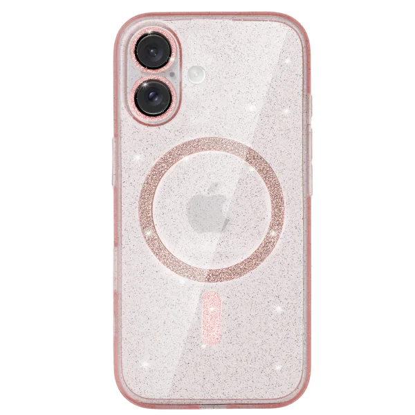 Shockproof Case Glitter MagSF for iPhone 16 Plus, Pink 1