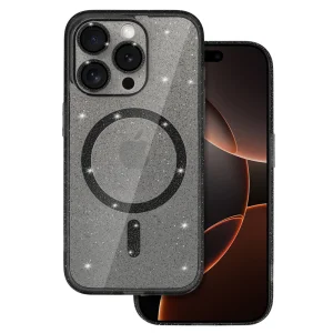 Shockproof case Glitter MagSF for iPhone 16 Pro, Black 3