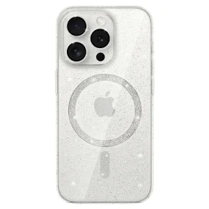 Удароустойчив калъф Glitter MagSF за iPhone 16 Pro Max, Прозрачен