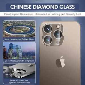 Glass Camera Protector for iPhone 16 Pro / 16 Pro Max, Transparent 3
