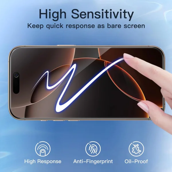 Стъклен Протектор PRIVACY за iPhone 16 Plus, 5D Full Glue, Черен 3