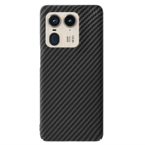 Techsuite Carbonite FiberShell Plastic Case for Motorola Edge 50 Ultra, Black