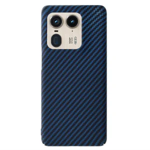 Techsuite Carbonite FiberShell Plastic Case for Motorola Edge 50 Ultra, Blue
