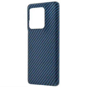 Techsuite Carbonite FiberShell Plastic Case for Motorola Edge 50 Ultra, Blue 3
