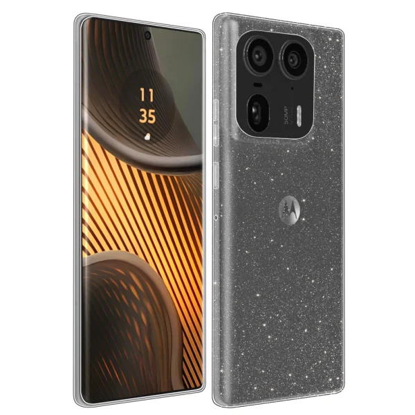 Techsuit SparkleSkin silicone case for Motorola Edge 50 Ultra, Transparent 2