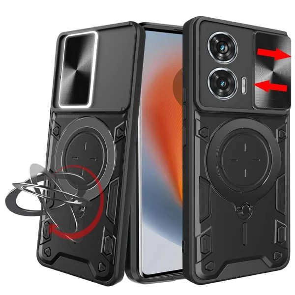 Удароустойчив калъф Techsuit Camguard pro за Motorola Moto G85, Черен 1