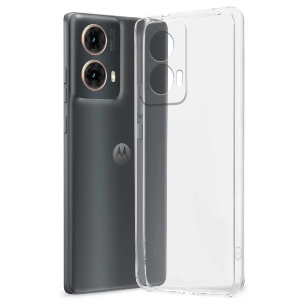 Силиконов калъф Techsuit Silicone за Motorola Moto G85, Прозрачен 3