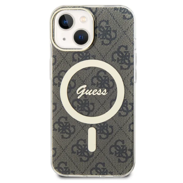 Калъф GUESS, IML 4G MagSafe за iPhone 15, GUHMP15SH4STW, Кафяв 3