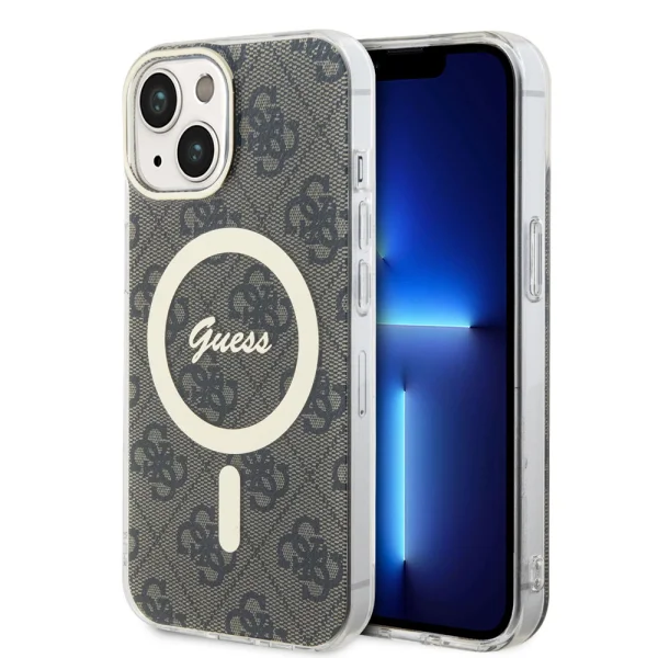 Калъф GUESS, IML 4G MagSafe за iPhone 15, GUHMP15SH4STW, Кафяв 1