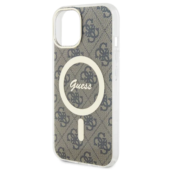 Калъф GUESS, IML 4G MagSafe за iPhone 15, GUHMP15SH4STW, Кафяв 2