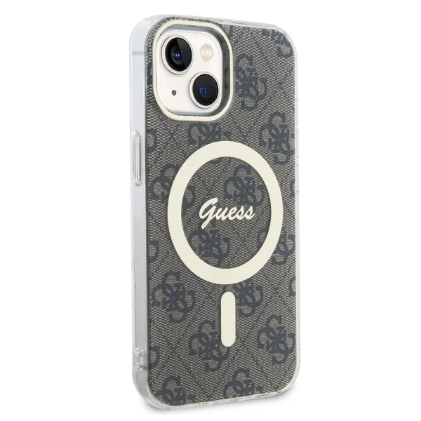 Калъф GUESS, IML 4G MagSafe за iPhone 15, GUHMP15SH4STW, Кафяв 4