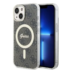Калъф GUESS, IML 4G MagSafe за iPhone 15, GUHMP15SH4STW, Кафяв