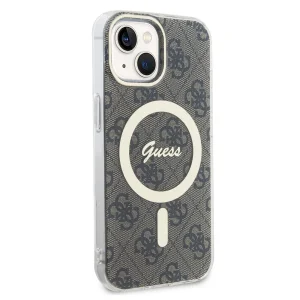 Калъф GUESS, IML 4G MagSafe за iPhone 15, GUHMP15SH4STW, Кафяв 4